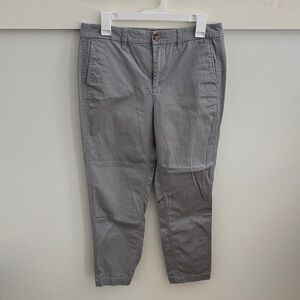J. Crew Women’s High Rise Girlfriend Chino Pants Gray Casual Preppy NWOT Size 6